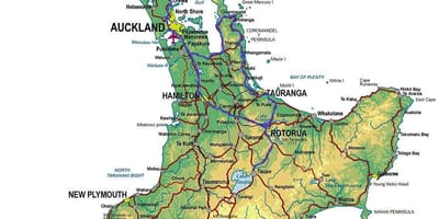 Kartta hiihto north island uusi-seelanti