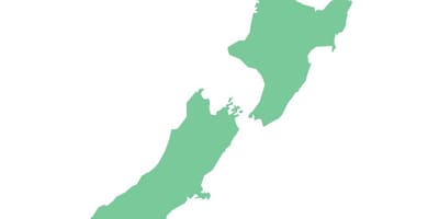 Uusi-seelanti kartta ääriviivat vektori